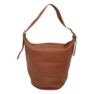 Coach Shoulder Bag Leather Brown Auth am8426 - 0