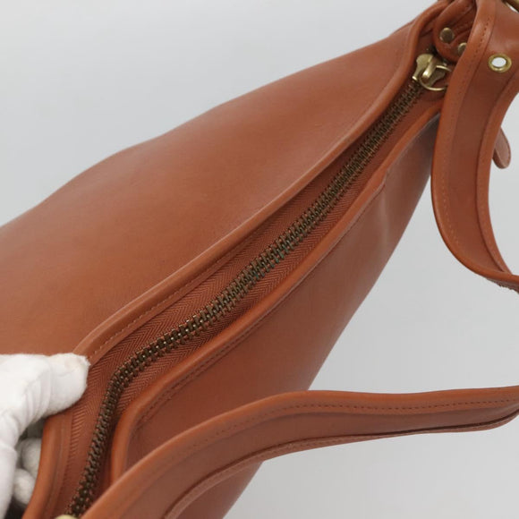 Coach Shoulder Bag Leather Brown Auth am8426