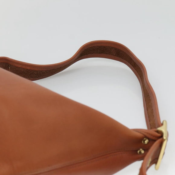 Coach Shoulder Bag Leather Brown Auth am8426