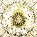 HERMES Carre 90 Scarf ""LES CLES THE KEYS RARE"" Silk White Auth am8434-6
