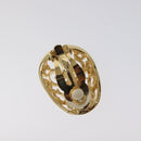 SAINT LAURENT Earring Earring Metal Gold Auth am8436-3