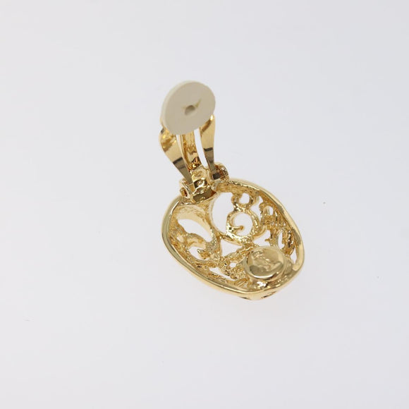 SAINT LAURENT Earring Earring Metal Gold Auth am8436