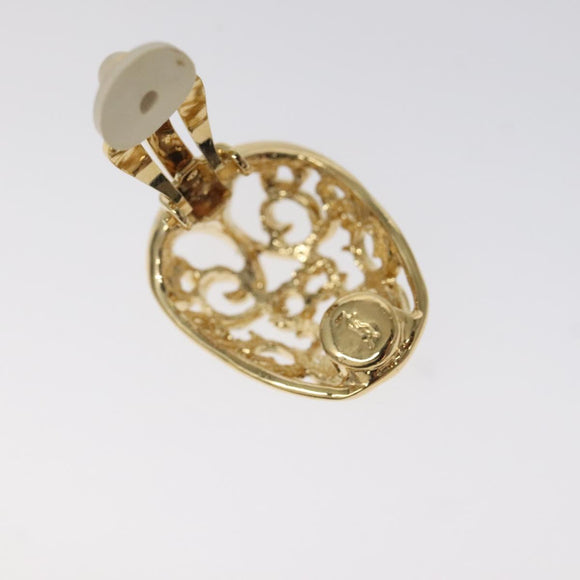 SAINT LAURENT Earring Earring Metal Gold Auth am8436