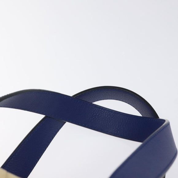 LOEWE Anagram Basket bag Hand Bag Raffia Leather Beige Red Silver Auth am8437