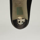 CHANEL Pumps shoes Suede Black CC Auth am8442-11