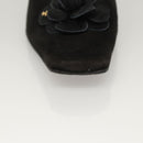 CHANEL Pumps shoes Suede Black CC Auth am8442-14