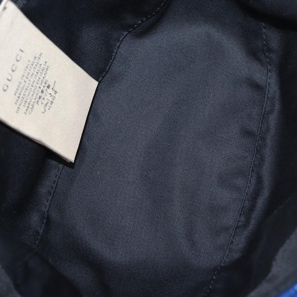 GUCCI GG Canvas Off The Grid Bucket Hat M Blue 627115 Auth am8448