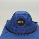 GUCCI GG Canvas Off The Grid Bucket Hat M Blue 627115 Auth am8448-12