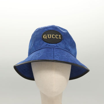 GUCCI GG Canvas Off The Grid Bucket Hat M Blue 627115 Auth am8448 - 0