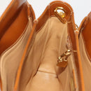 GUCCI Bamboo Shoulder Bag Leather Brown Gold Auth am8449-19