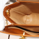 GUCCI Bamboo Shoulder Bag Leather Brown Gold Auth am8449-20