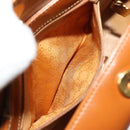 GUCCI Bamboo Shoulder Bag Leather Brown Gold Auth am8449-11