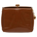 GUCCI Bamboo Shoulder Bag Leather Brown Gold Auth am8449-13