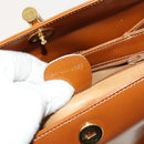 GUCCI Bamboo Shoulder Bag Leather Brown Gold Auth am8449-12