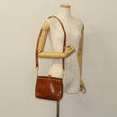 GUCCI Bamboo Shoulder Bag Leather Brown Gold Auth am8449-21