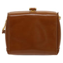 GUCCI Bamboo Shoulder Bag Leather Brown Gold Auth am8449-2