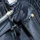 GIVENCHY Tote Bag Canvas Black Gold Auth am8454-18