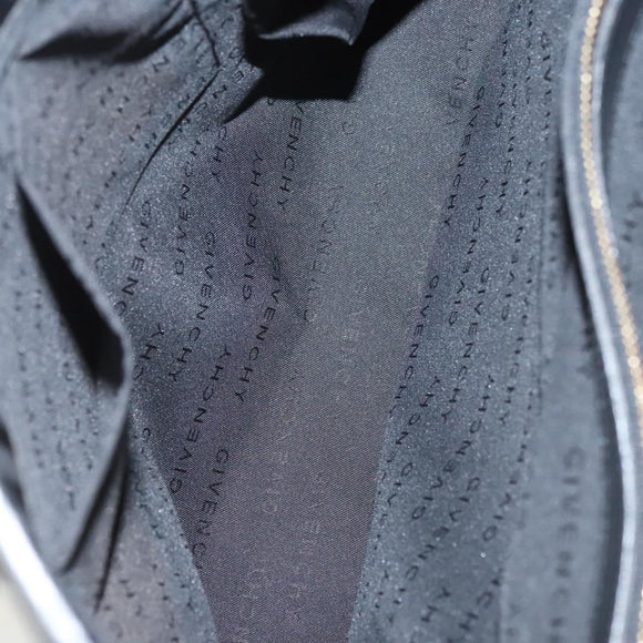 GIVENCHY Tote Bag Canvas Black Gold Auth am8454