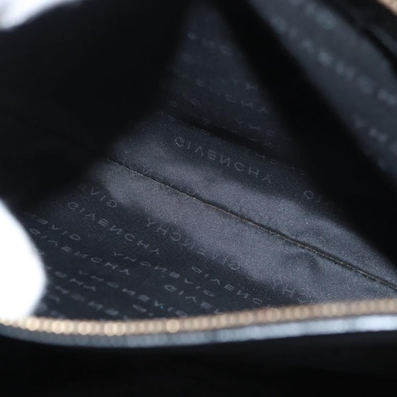 GIVENCHY Tote Bag Canvas Black Gold Auth am8454