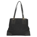 GIVENCHY Tote Bag Canvas Black Gold Auth am8454-13