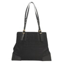 GIVENCHY Tote Bag Canvas Black Gold Auth am8454-2