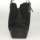 GIVENCHY Tote Bag Canvas Black Gold Auth am8454-3