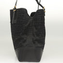 GIVENCHY Tote Bag Canvas Black Gold Auth am8454-4