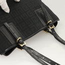 GIVENCHY Tote Bag Canvas Black Gold Auth am8454-6