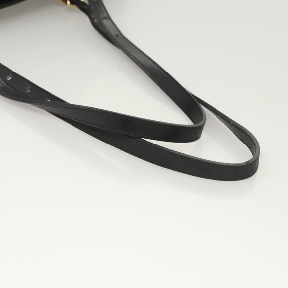 GIVENCHY Tote Bag Canvas Black Gold Auth am8454