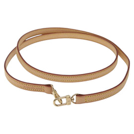 LOUIS VUITTON Shoulder Strap Leather 44.5"" Beige LV Auth am8457 - 0