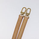 LOUIS VUITTON Schulterriemen Leder 44.5"" Beige LV Auth am8457-6