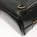 GUCCI Bamboo Shoulder Bag Enamel Black Gold 007 2113 0127 Auth am8459-17