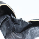 GUCCI Bamboo Shoulder Bag Enamel Black Gold 007 2113 0127 Auth am8459-21