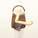 GUCCI Bamboo Shoulder Bag Leather Brown Gold 001 1880 Auth am8464-22