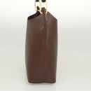 GUCCI Bamboo Shoulder Bag Leather Brown Gold 001 1880 Auth am8464-3