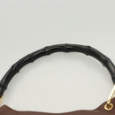 GUCCI Bamboo Shoulder Bag Leather Brown Gold 001 1880 Auth am8464-8