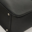 BURBERRY Hand Bag Leather Black Silver Auth am8474-14