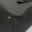 BURBERRY Hand Bag Leather Black Silver Auth am8474-16