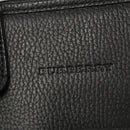 BURBERRY Hand Bag Leather Black Silver Auth am8474-17