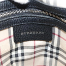 BURBERRY Hand Bag Leather Black Silver Auth am8474-10