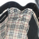 BURBERRY Hand Bag Leather Black Silver Auth am8474-18