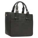 BURBERRY Hand Bag Leather Black Silver Auth am8474-1