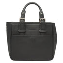 BURBERRY Hand Bag Leather Black Silver Auth am8474-13