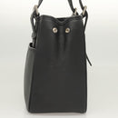 BURBERRY Hand Bag Leather Black Silver Auth am8474-3