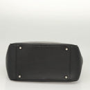 BURBERRY Hand Bag Leather Black Silver Auth am8474-5