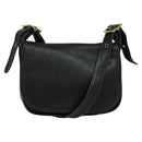 Coach Shoulder Bag Leather Black Gold Auth am8476-1