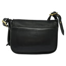 Coach Shoulder Bag Leather Black Gold Auth am8476-2