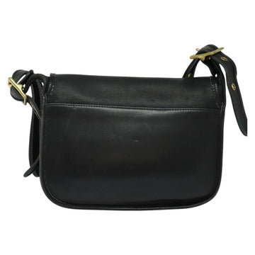 Coach Shoulder Bag Leather Black Gold Auth am8476 - 0