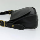 Coach Shoulder Bag Leather Black Gold Auth am8476-3