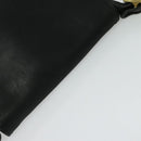 Coach Shoulder Bag Leather Black Gold Auth am8476-6